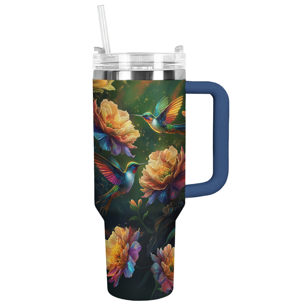 Shineful Tumbler Hummingbird And Beautiful Flower