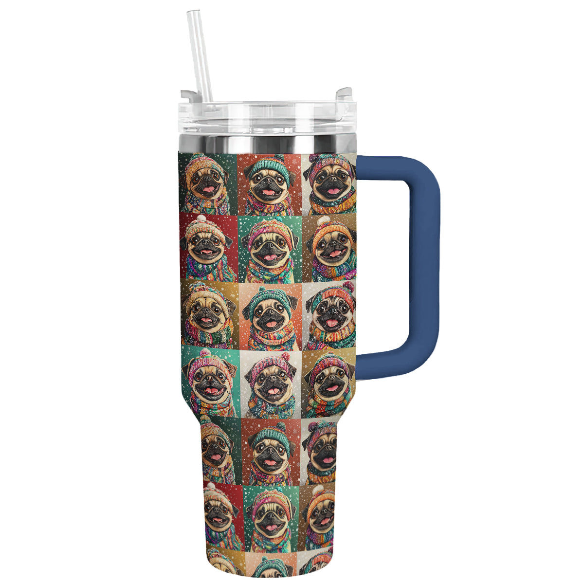 Shineful Tumbler Happy Pug Christmas