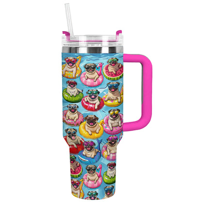 Shineful Tumbler nage avec un carlin