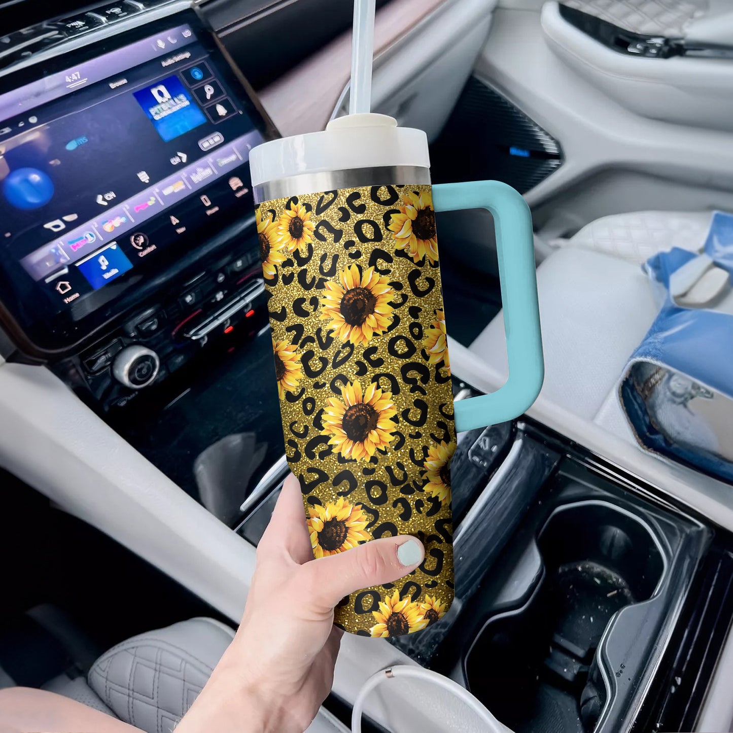 Shineful Tumbler Sunflower Glittering