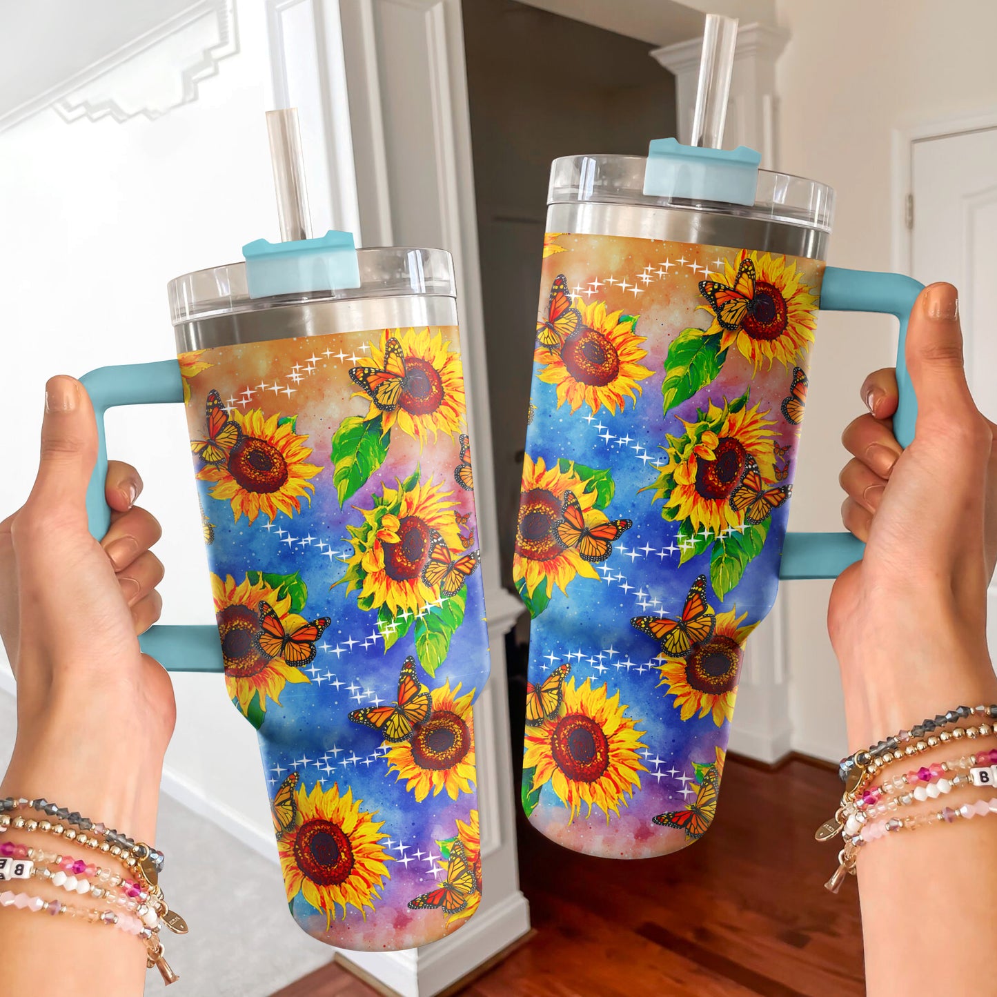 Shineful Tumbler Sunflower Colorful Sparkling