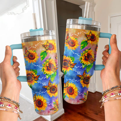 Shineful Tumbler Sunflower Colorful Sparkling