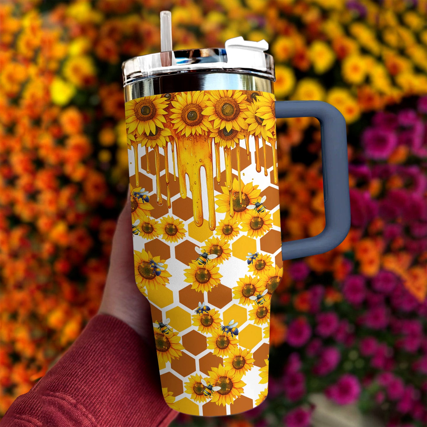 Shineful Tumbler Sunflower Bee Sweet Honey