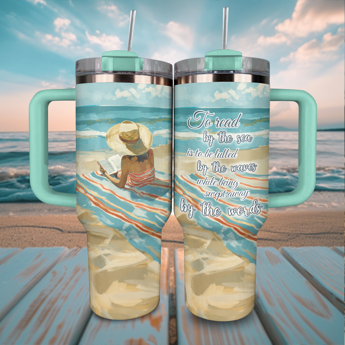 Shineful Tumbler To Read By The Sea