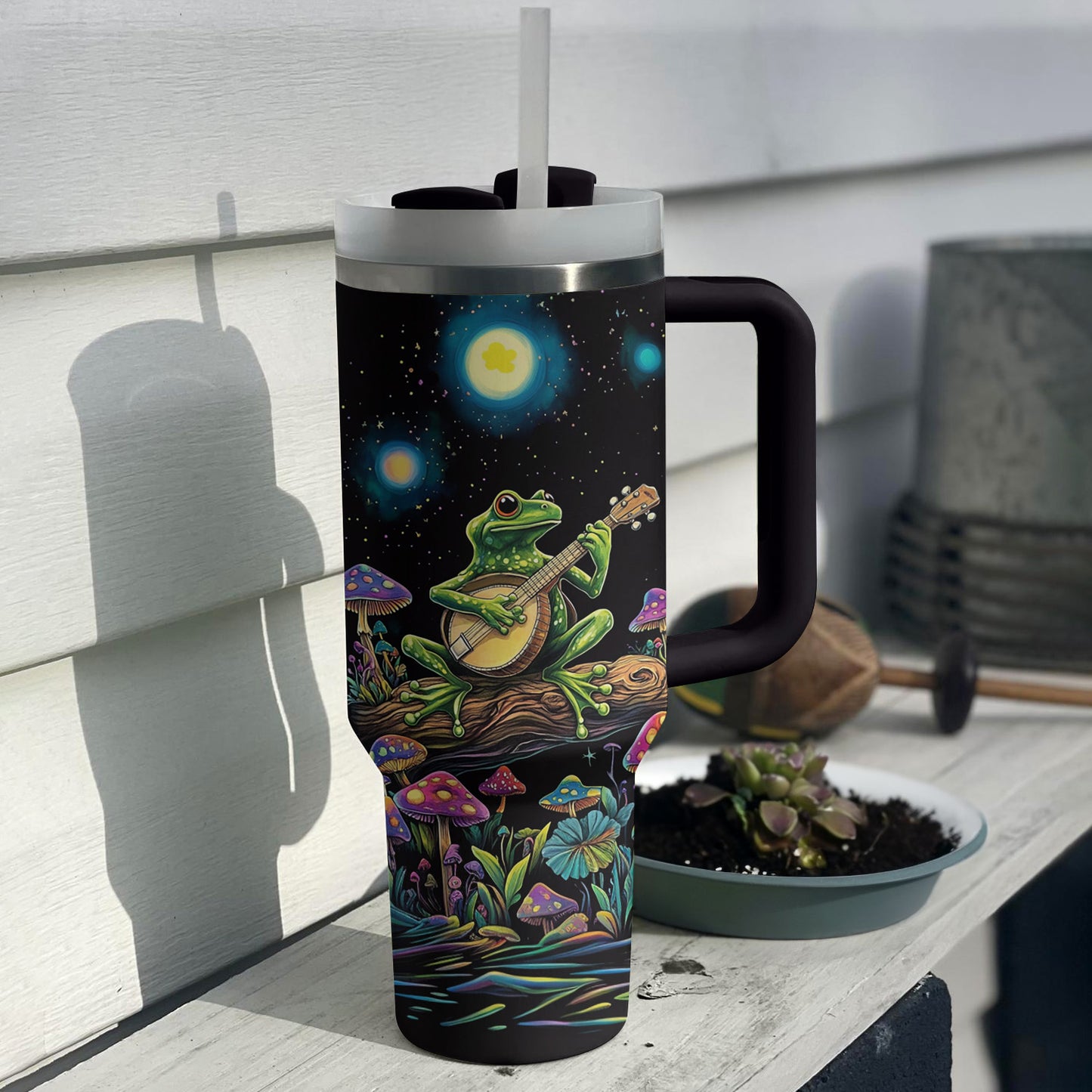 Shineful Tumbler Trippy Frog Hippie