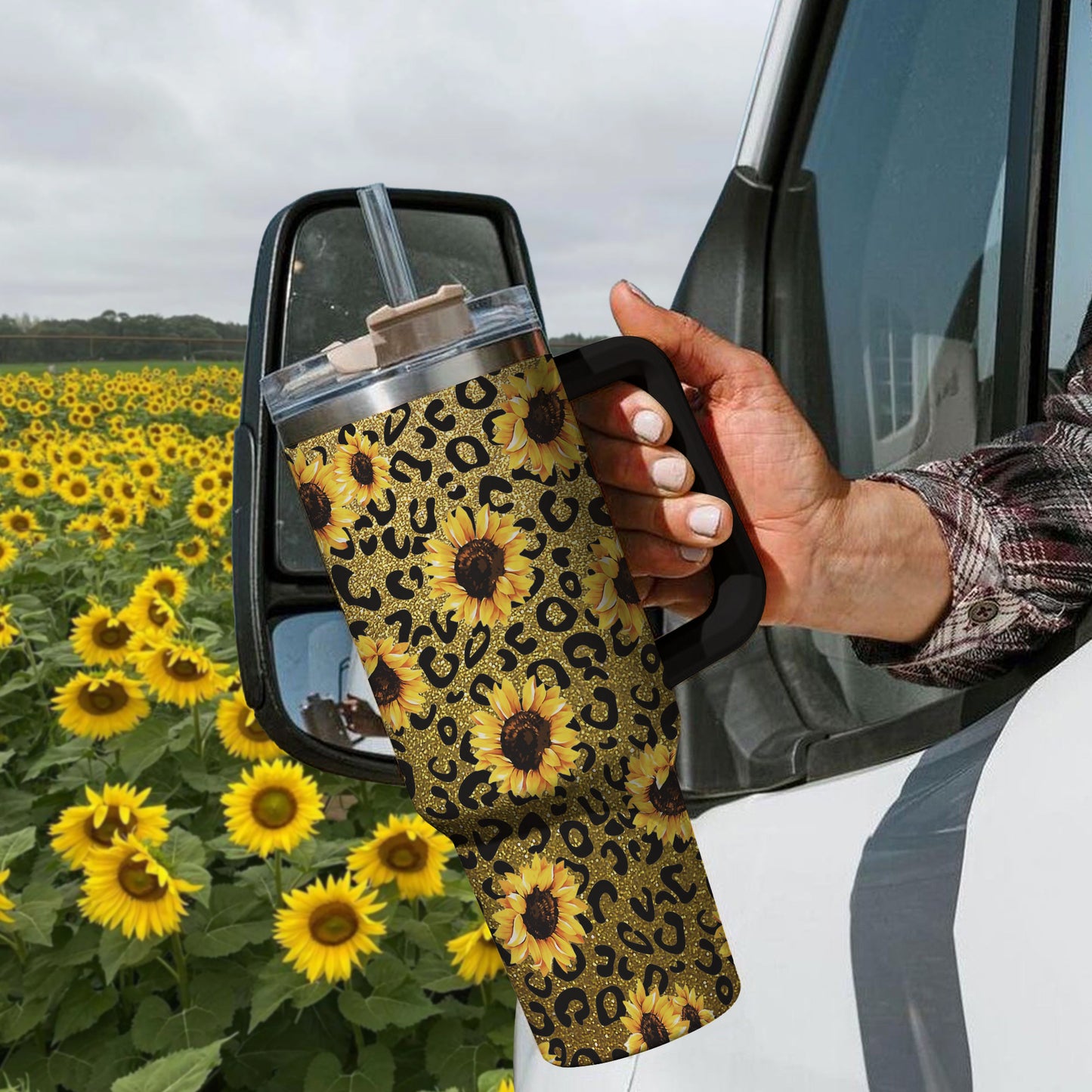 Shineful Tumbler Sunflower Glittering