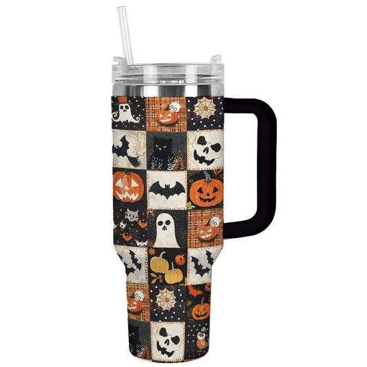 Glänzender Becher Spooky Patchwork