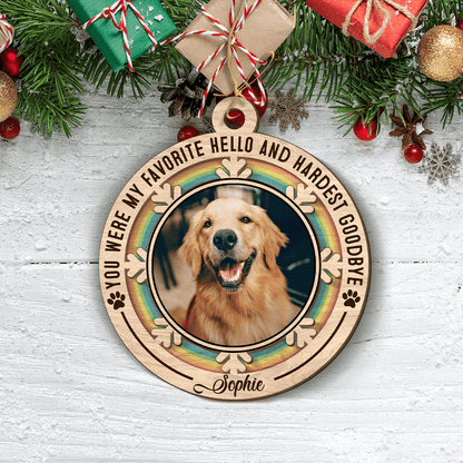 Shinefulgift® You Were My Favorite Hello - Personalized Custom 2-Layered Wood Ornament