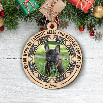 Shinefulgift® You Were My Favorite Hello - Personalized Custom 2-Layered Wood Ornament