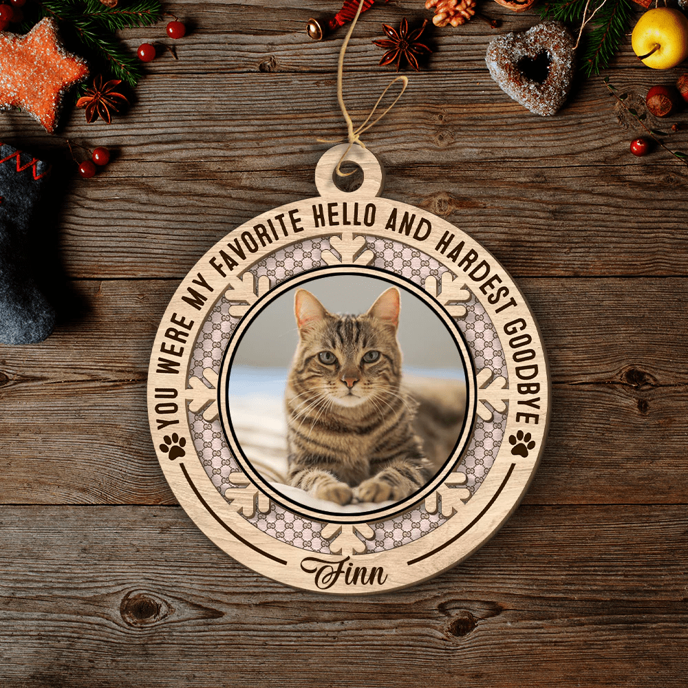 Shinefulgift® You Were My Favorite Hello - Personalized Custom 2-Layered Wood Ornament