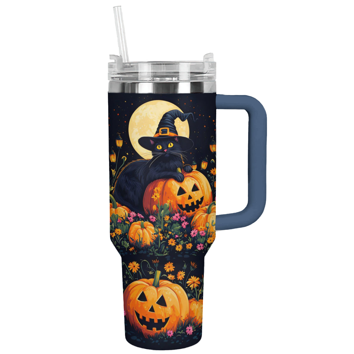 Shineful Tumbler Halloween Cat Garden V1