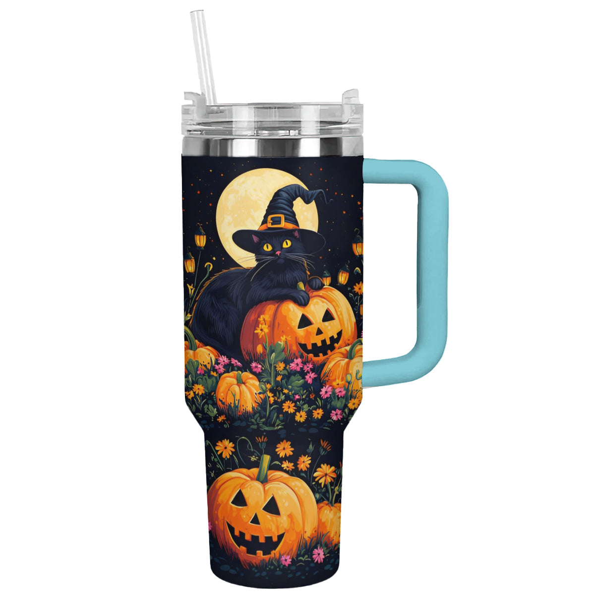 Shineful Tumbler Halloween Cat Garden V1