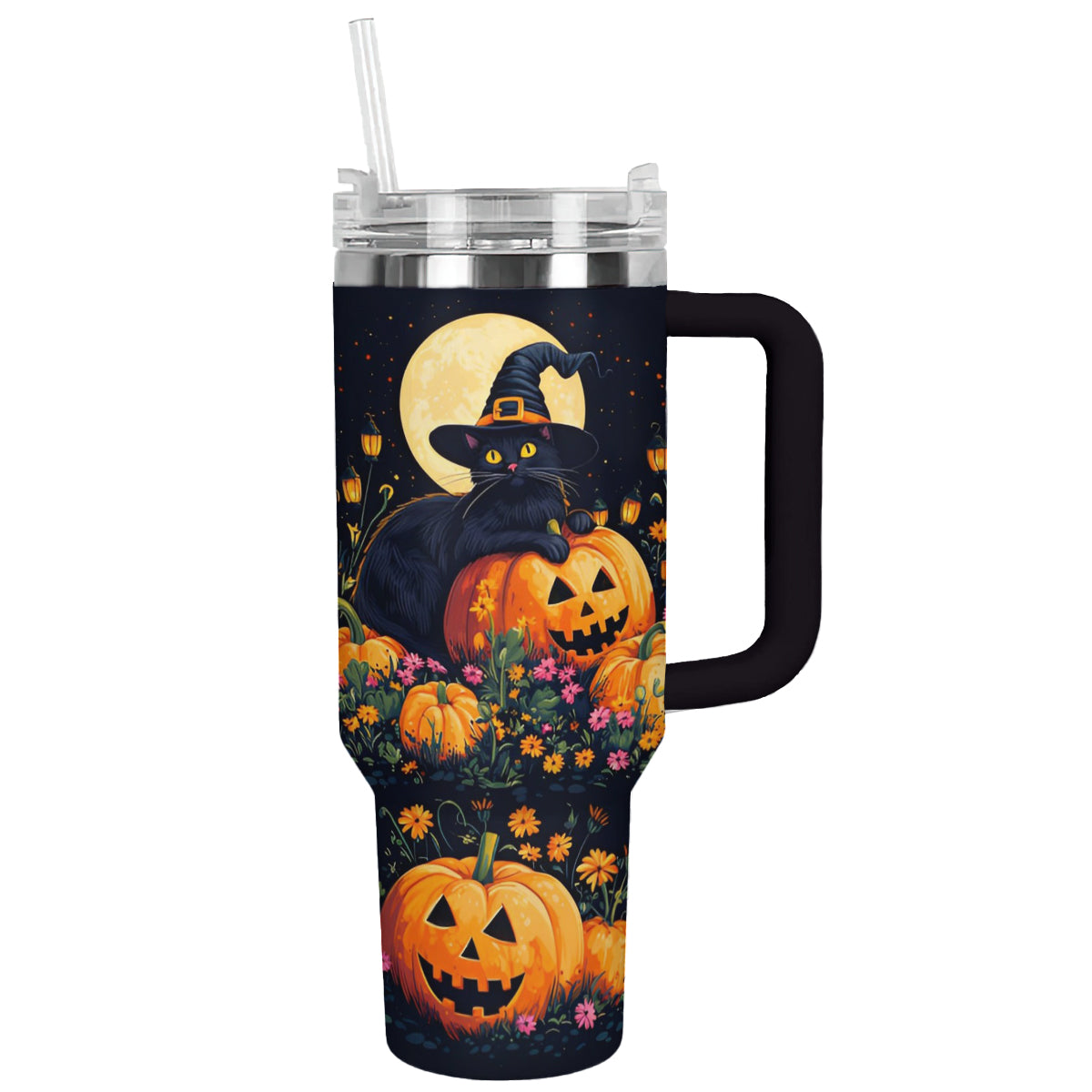 Shineful Tumbler Halloween Cat Garden V1