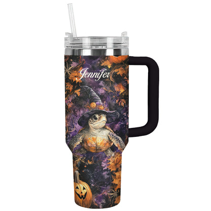 Shineful Tumbler Personalized Halloween Sea Turtle