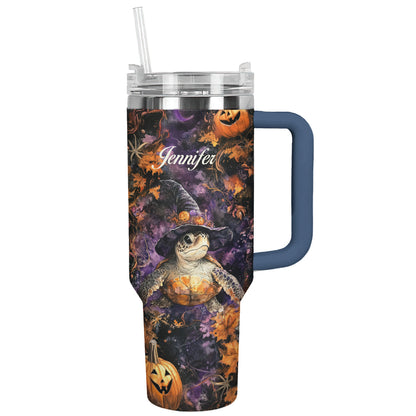 Shineful Tumbler Personalized Halloween Sea Turtle