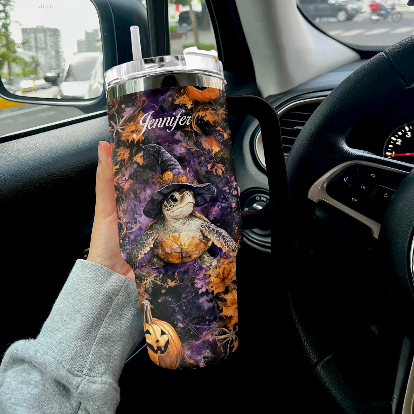 Shineful Tumbler Personalized Halloween Sea Turtle