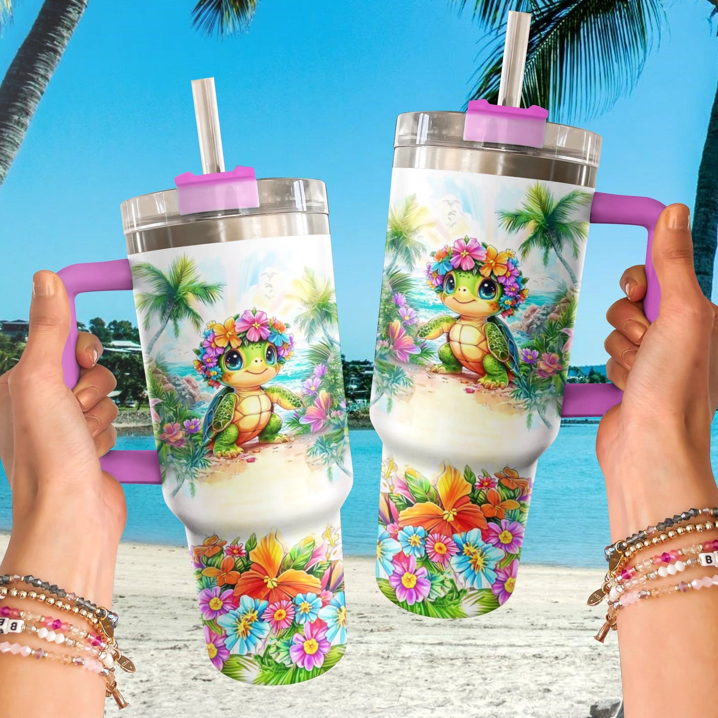 Bébé tortue tropicale Shineful Tumbler