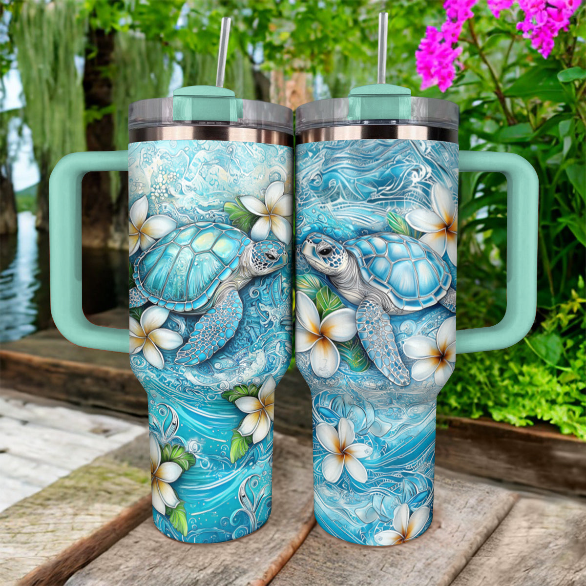 Shineful Tumbler Blue Waves