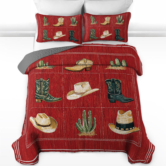 Shineful All Season Quilt 3-teiliges Set Cowboy-Muster