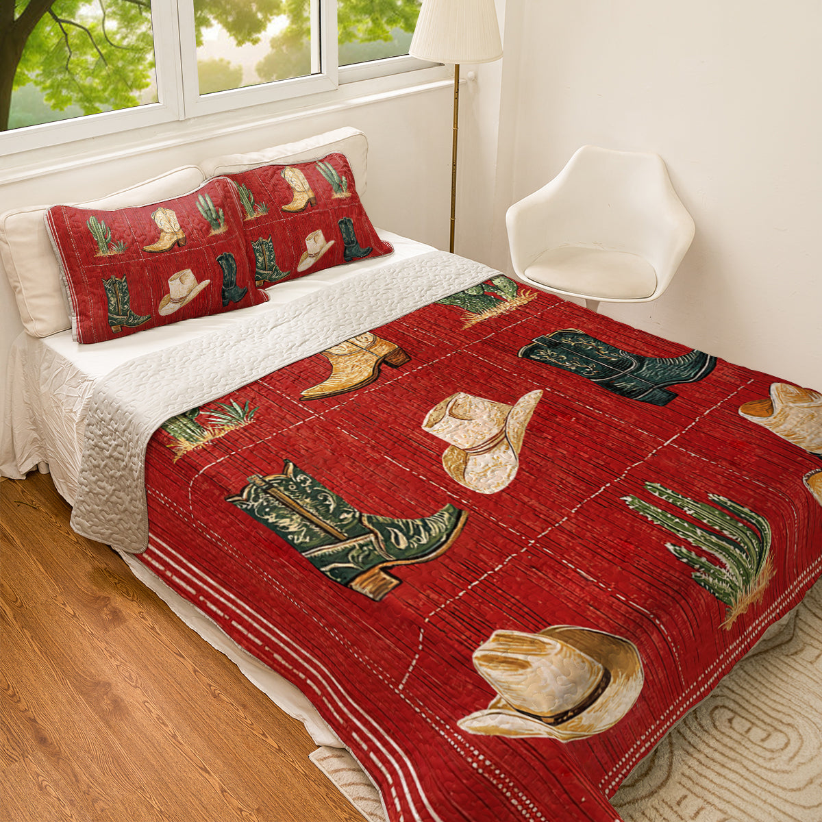 Shineful All Season Quilt 3-Piece Set Cowboy Pattern