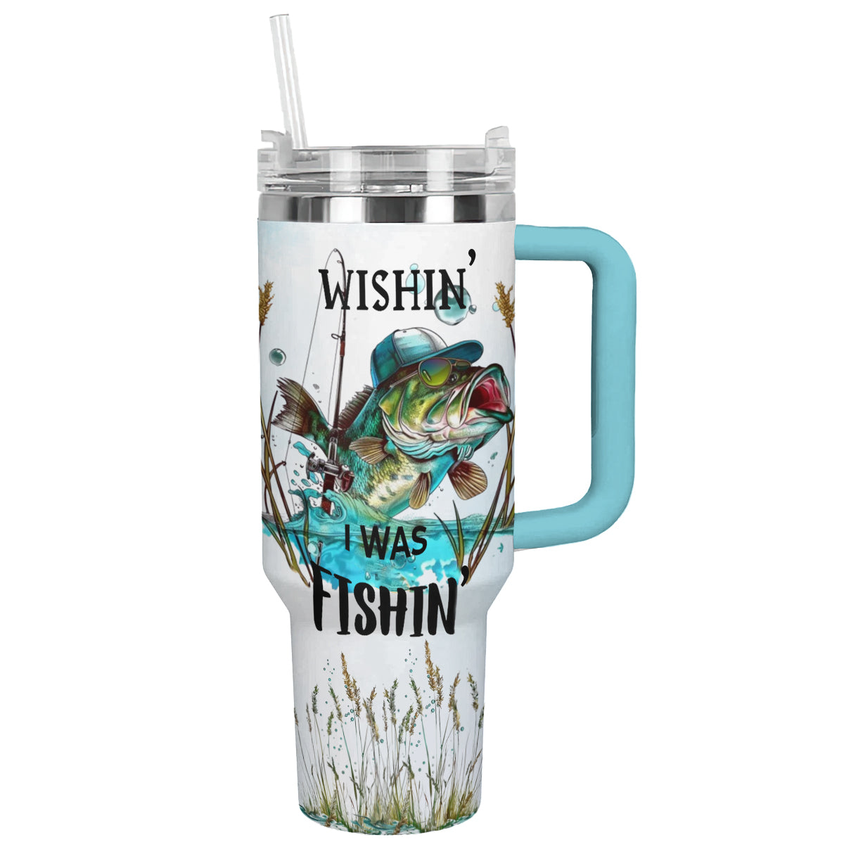 Shineful Tumbler Wishin' I Was Fishin'