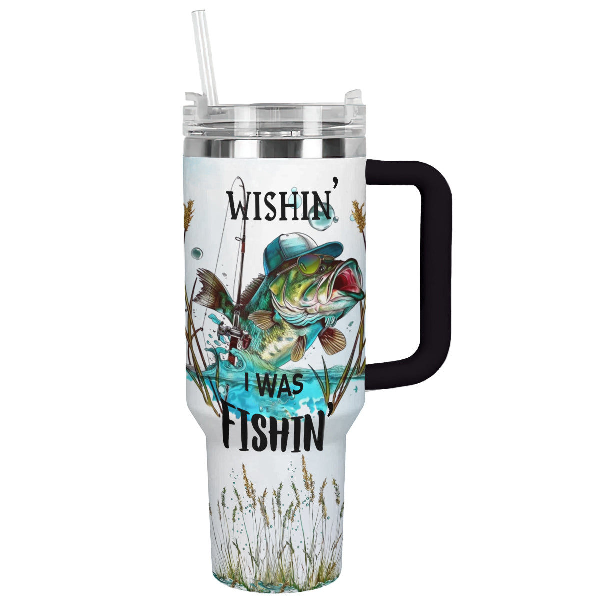 Shineful Tumbler Wishin' I Was Fishin'