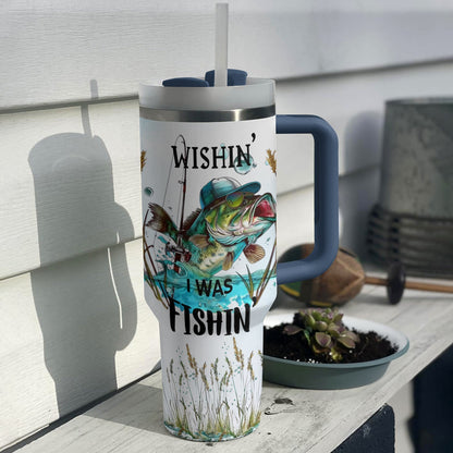 Shineful Tumbler Wishin' I Was Fishin'