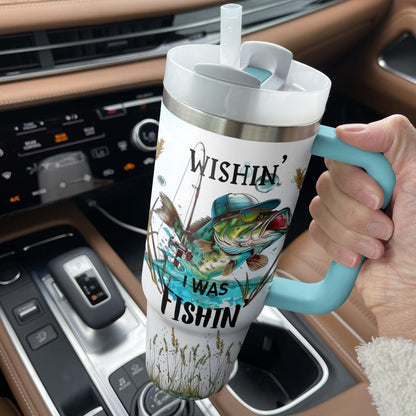 Shineful Tumbler Wishin' I Was Fishin'