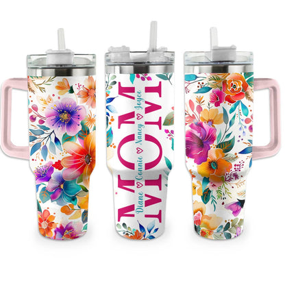 Shineful Personalized Tumbler Gorgeous Floral Mom