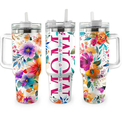 Shineful Personalized Tumbler Gorgeous Floral Mom