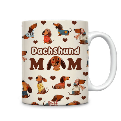 Tasse en céramique brillante Teckel MOM