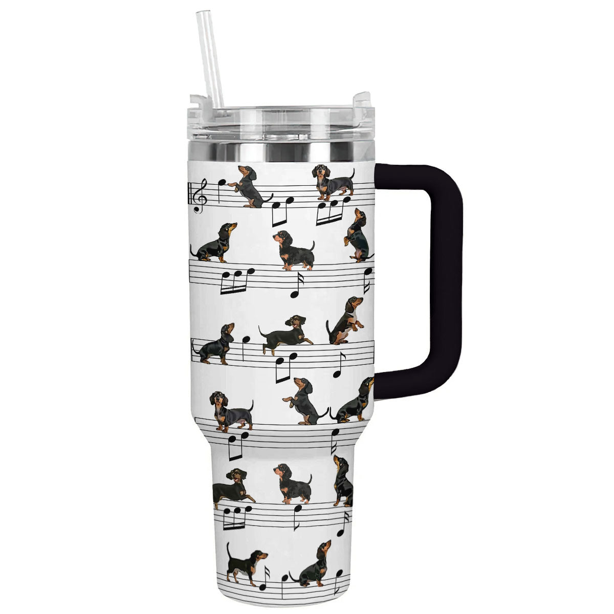 Shineful Tumbler Melodic Dachshunds: Paws And Notes