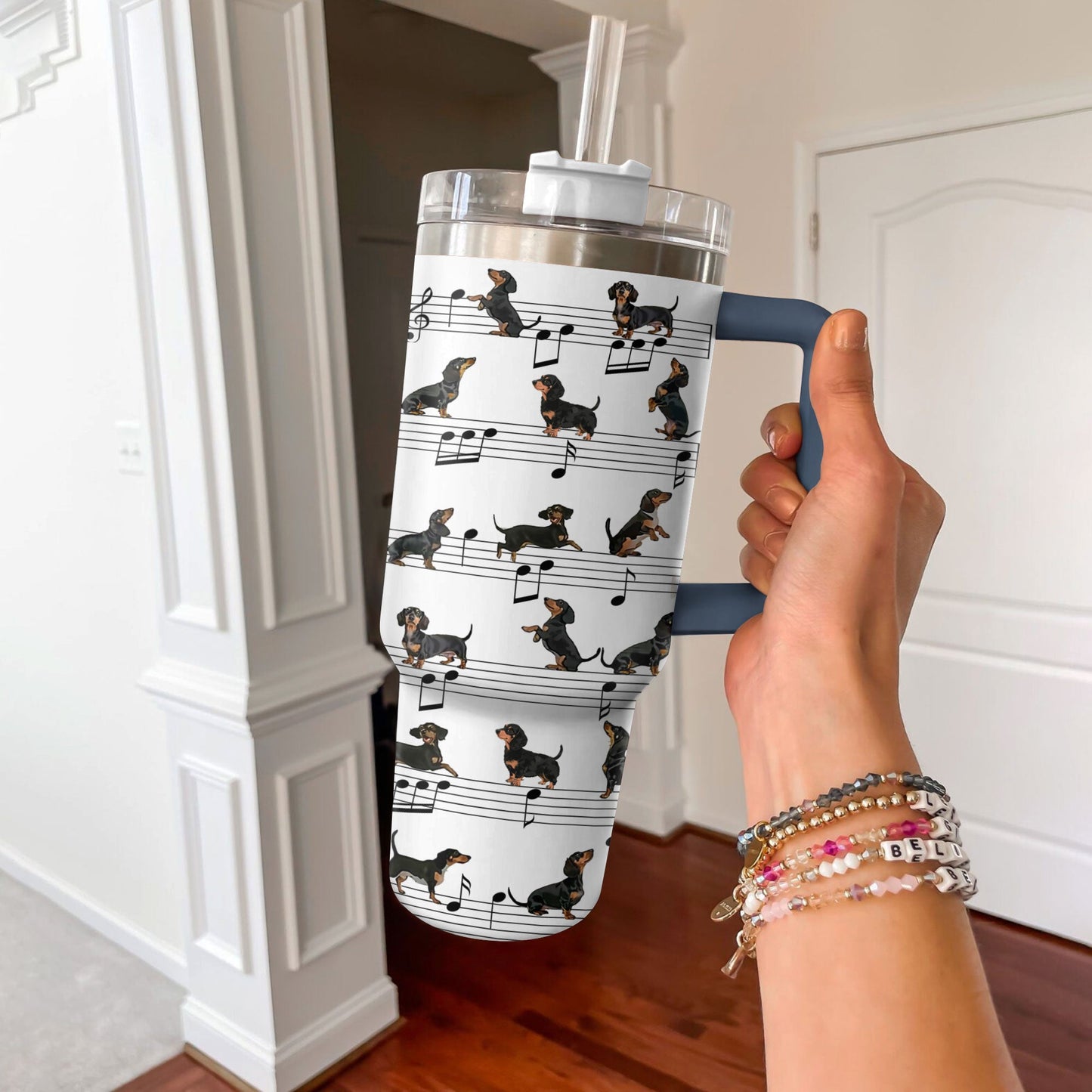 Shineful Tumbler Melodic Dachshunds: Pfoten und Noten