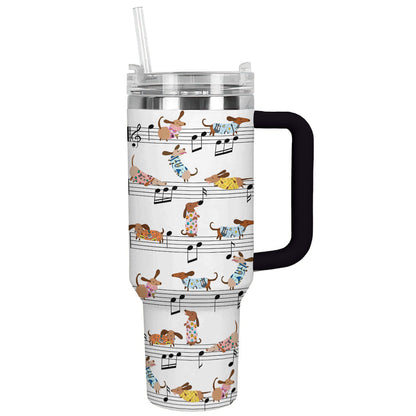 Shineful Tumbler Melodic Paws Dachshund Symphony