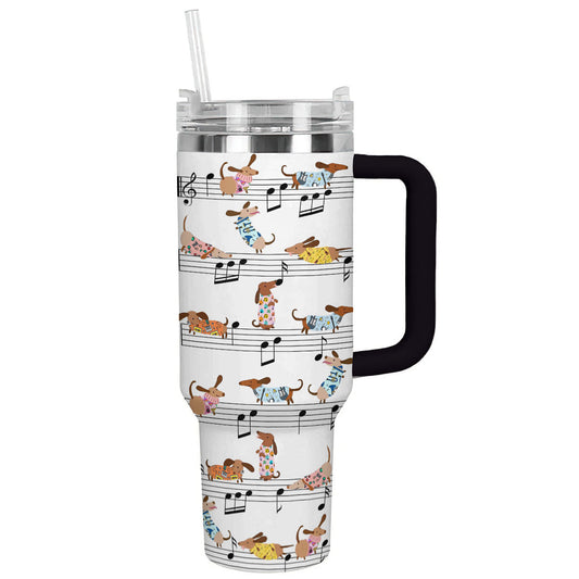 Shineful Tumbler Melodic Paws Dachshund Symphony