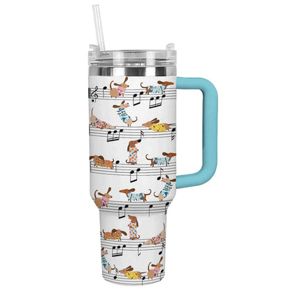 Shineful Tumbler Melodic Paws Dachshund Symphony