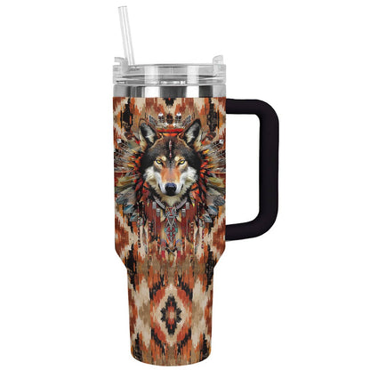 Shineful Tumbler Force Loup Amérindien