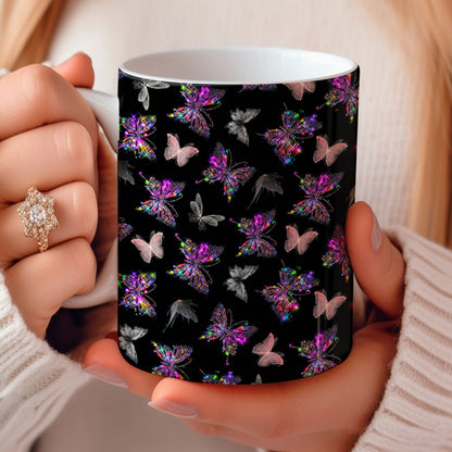 Tasse en céramique brillante Magnifiques papillons