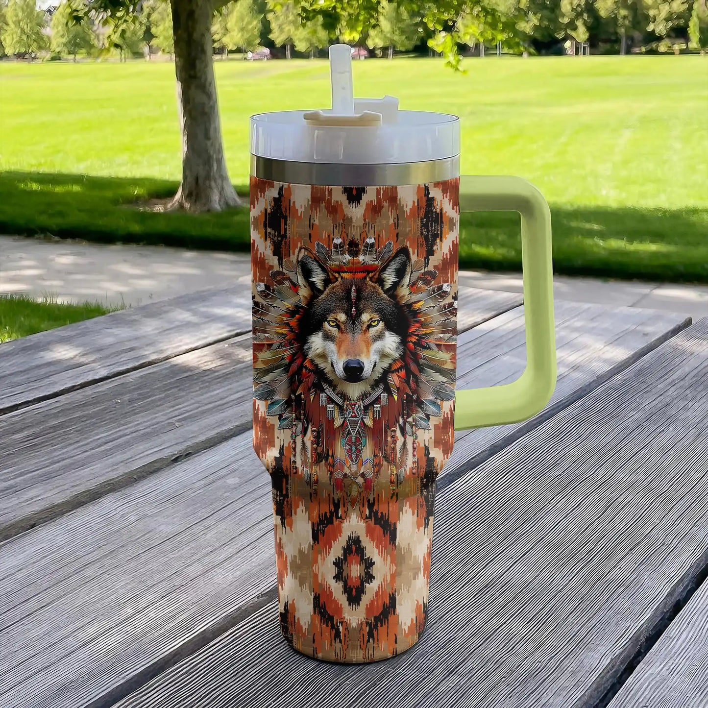 Shineful Tumbler Force Loup Amérindien