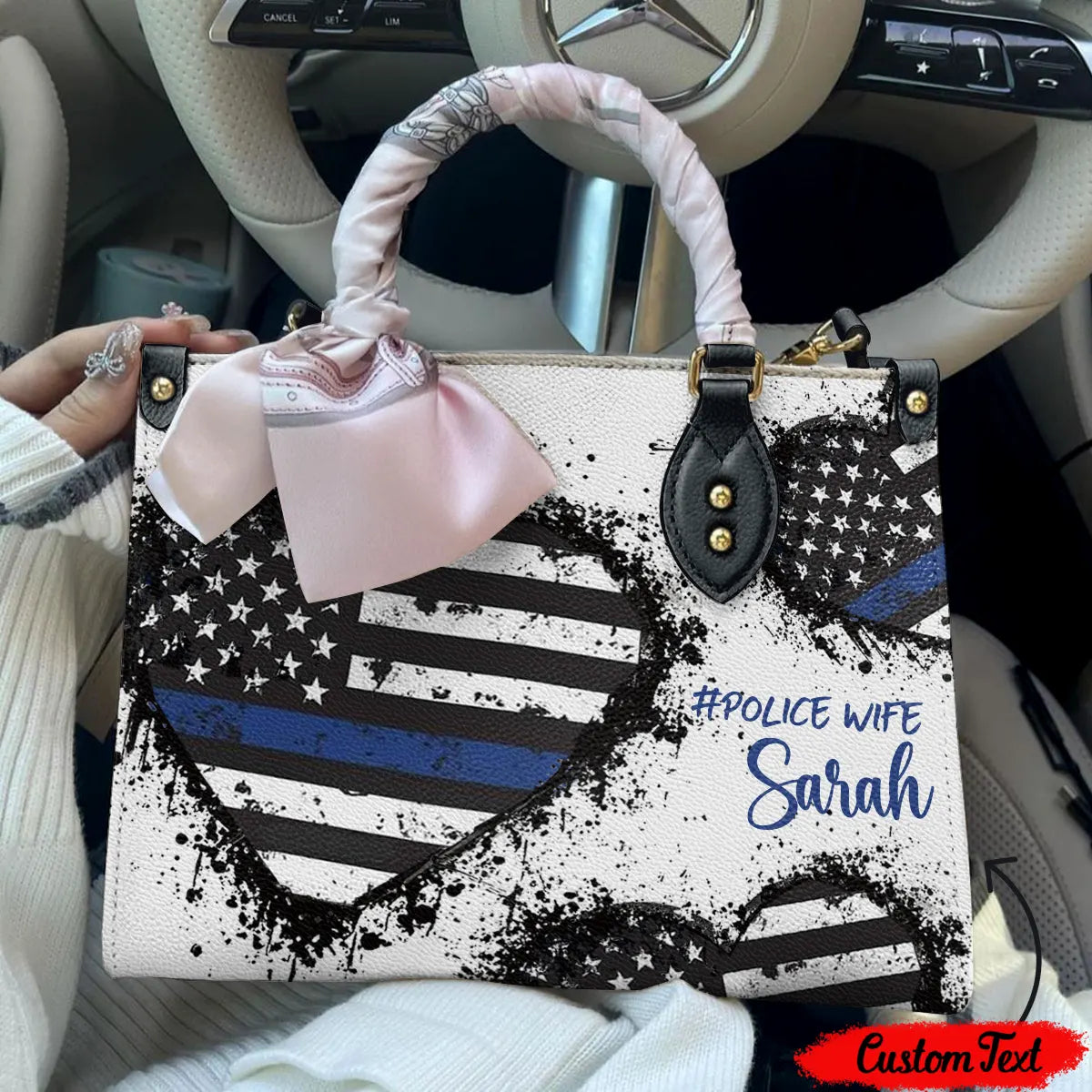 Shineful Leather Bag Personalized Police Pride