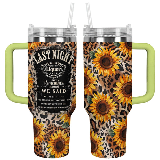 Shineful Tumbler Sunflower Cowhide Leopard