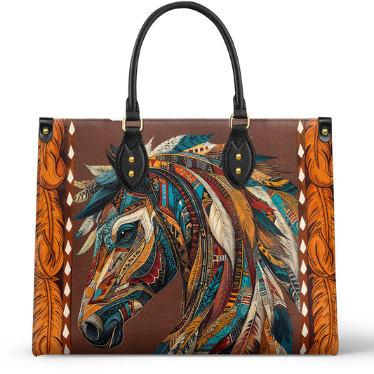 Shineful Leather Bag Tribal Horse Majesty