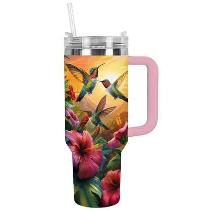 Shineful Tumbler Hummingbird with Flower