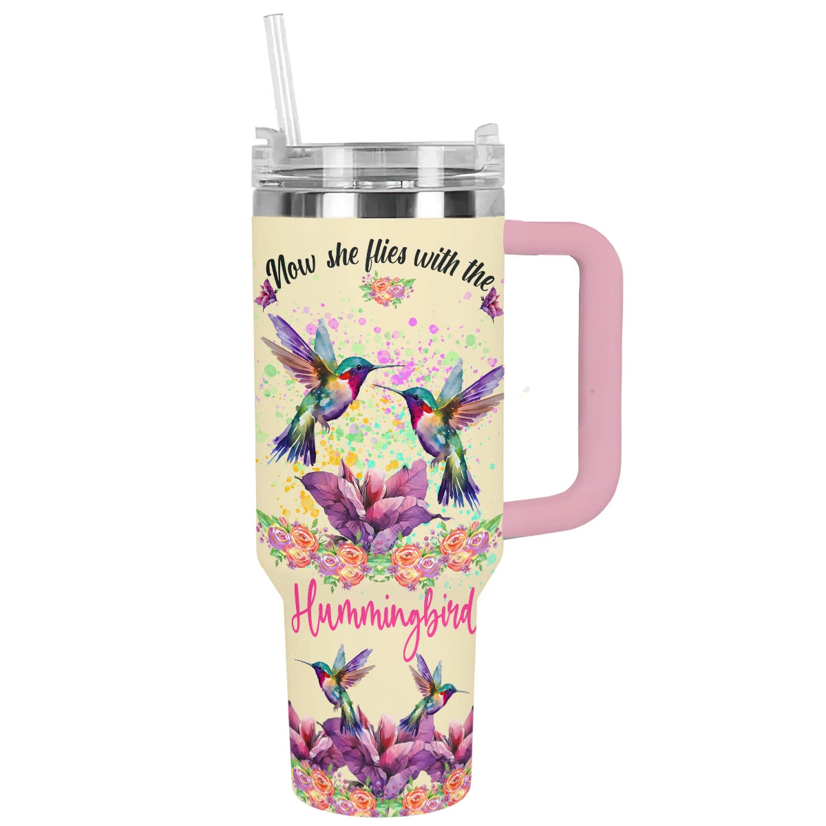 Shineful Tumbler Now She Flies with the Hummingbird