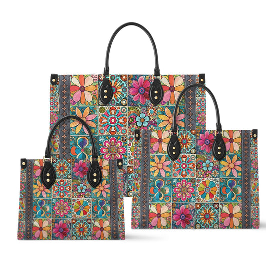 Shineful Leather Bag Hippie Groovy Garden