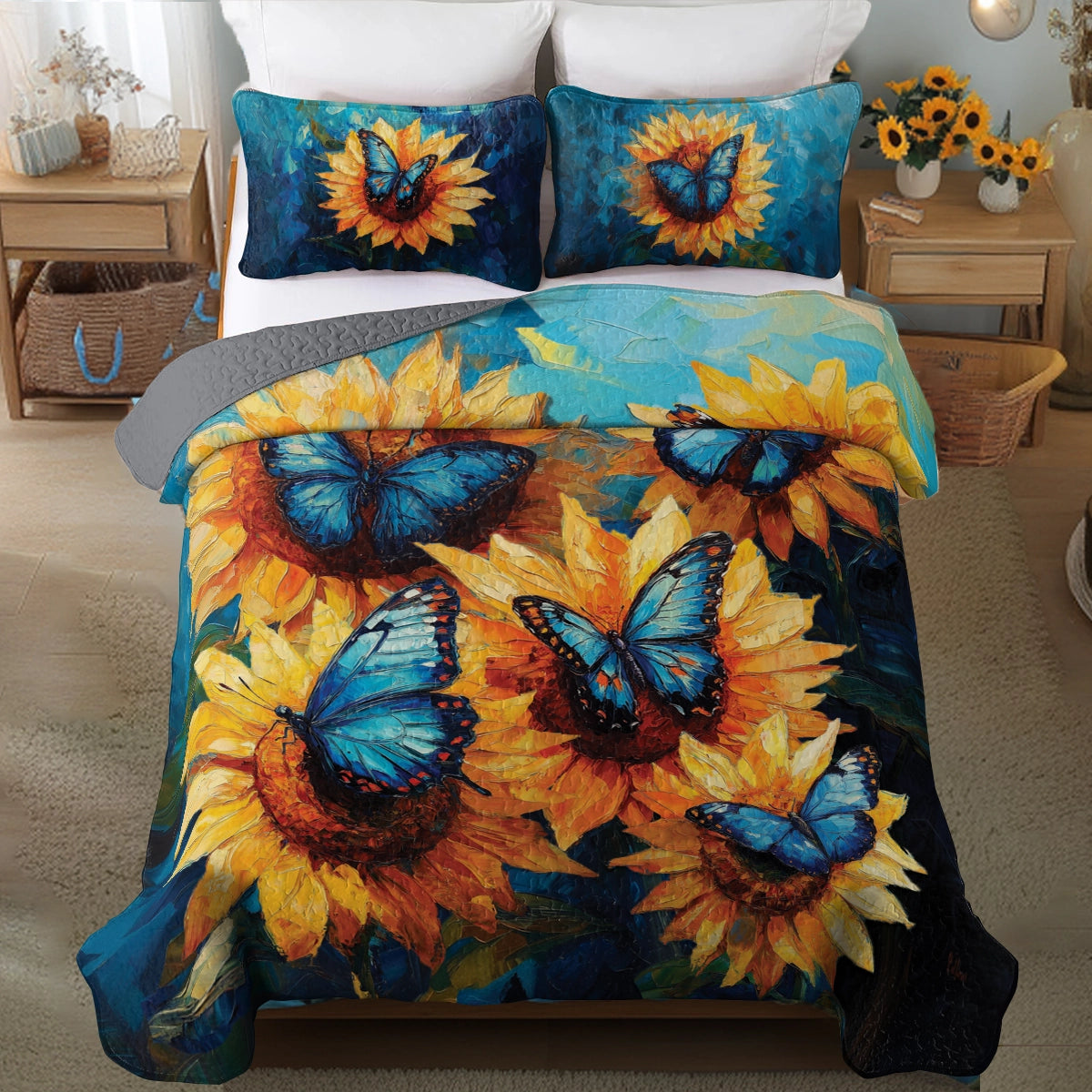 Shineful All Season Quilt 3-Piece Set - Sunflower Serenade