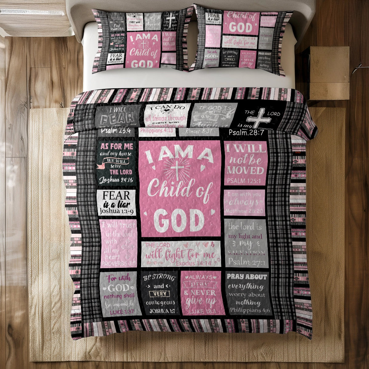 Shineful All Season Quilt 3-Piece Set -"Child of God" Inspirational