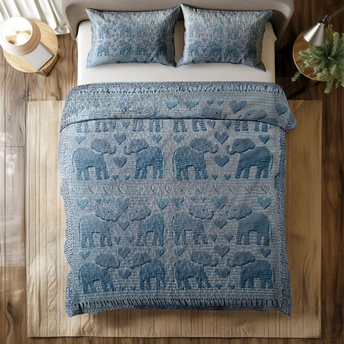 Shineful All Season Quilt 3-Piece Set - Elephant Love Crochet