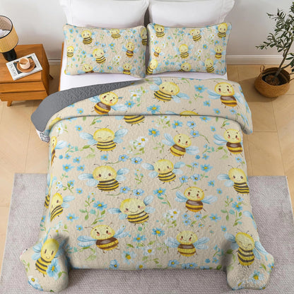 Shineful All Season Quilt 3-teiliges Set - Bee Sweet Dreams 