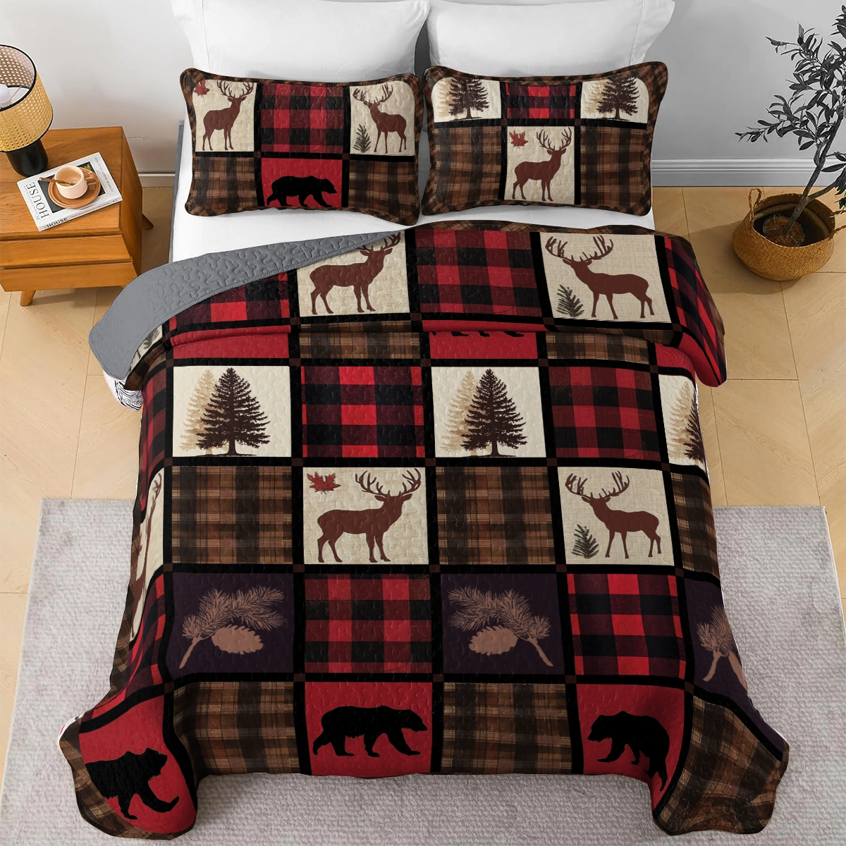 Shineful All Season Quilt 3-Piece Set - Christmas Winter Wonderland